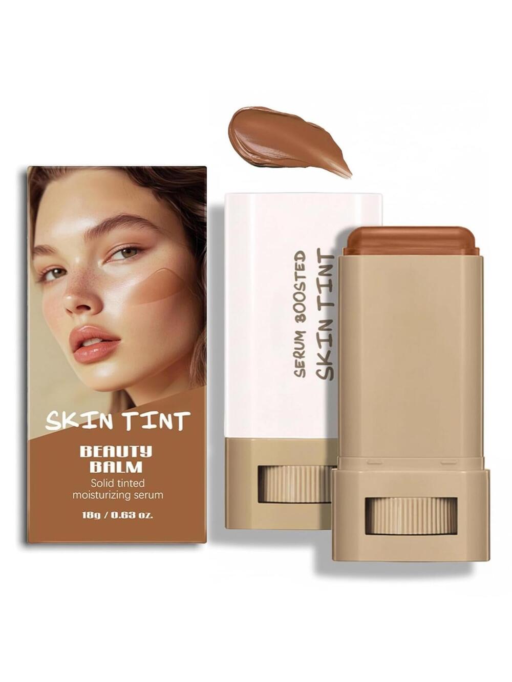 Skin Tint Beauty Balm Solid Tinted Moisturizing Serum Medium Shade 18g Color#5